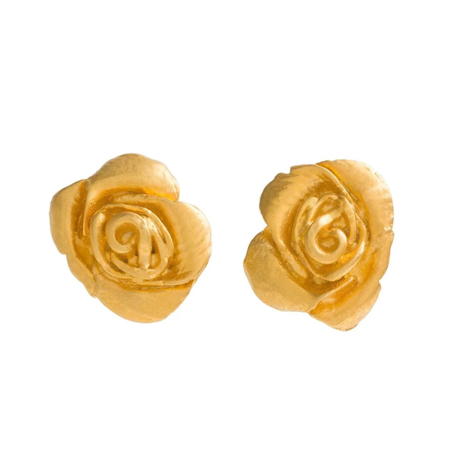 "Freya Rose Women's Rose Stud Earrings - Elegant Floral Studs for Everyday Wear"