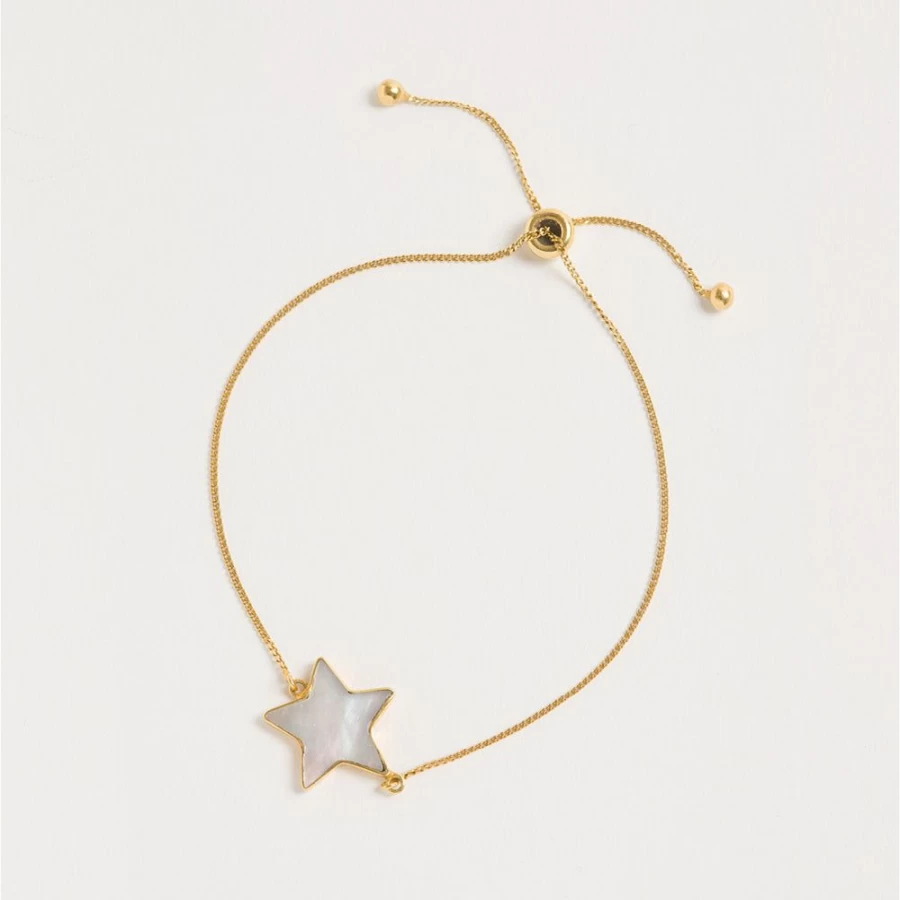 Freya Rose Adjustable Gold Star Charm Bracelet for Women