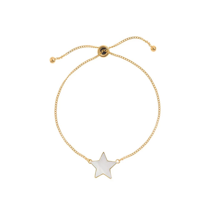 Freya Rose Adjustable Gold Star Charm Bracelet for Women