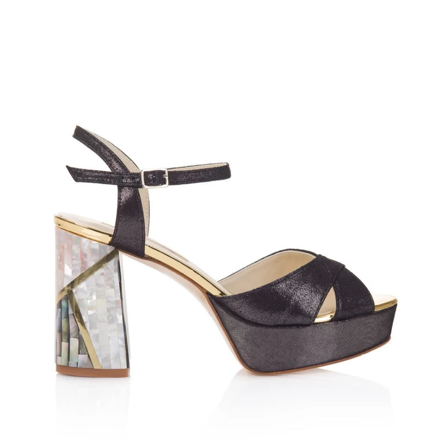 Freya Rose Zahra Noir-Pearl Women's Elegant High Heel Shoes