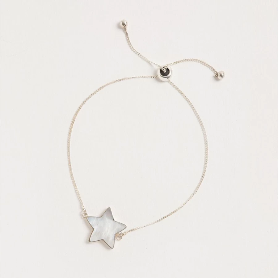 Freya Rose Women's Adjustable Star Charm Bracelet in Sterling Silver