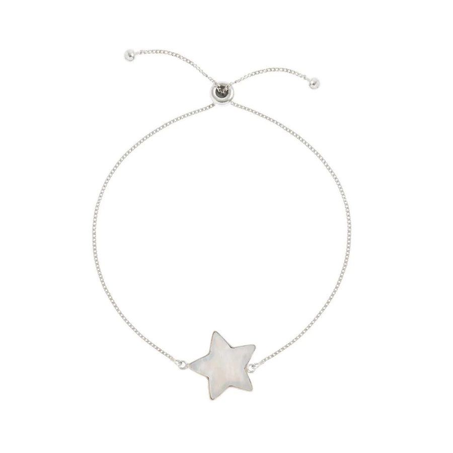 Freya Rose Women's Adjustable Star Charm Bracelet in Sterling Silver