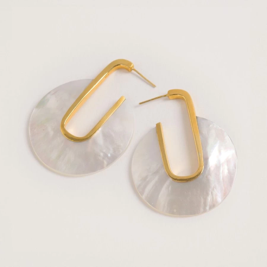 Freya Rose Warrior Hoops for Women - Elegant Gold-Tone Statement Earrings