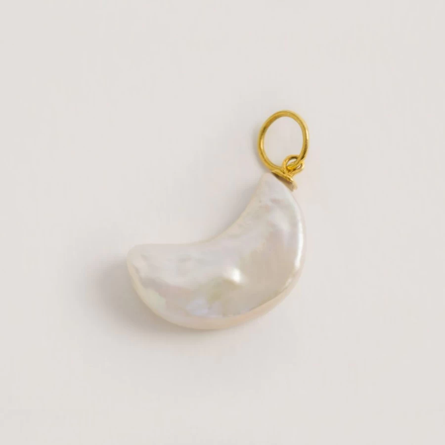 Freya Rose Moon Pearl Charm Necklace for Women - Elegant Lunar Jewelry
