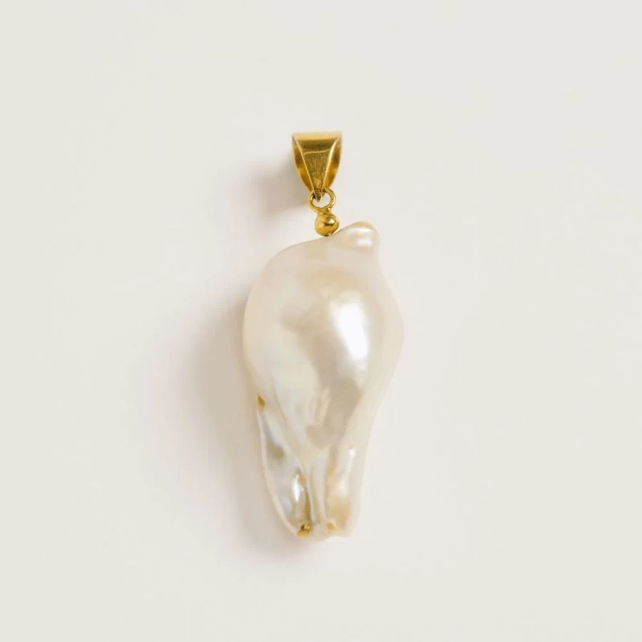 Freya Rose Women's Large Baroque Pearl Pendant Necklace - Elegant Handcrafted Jewelry