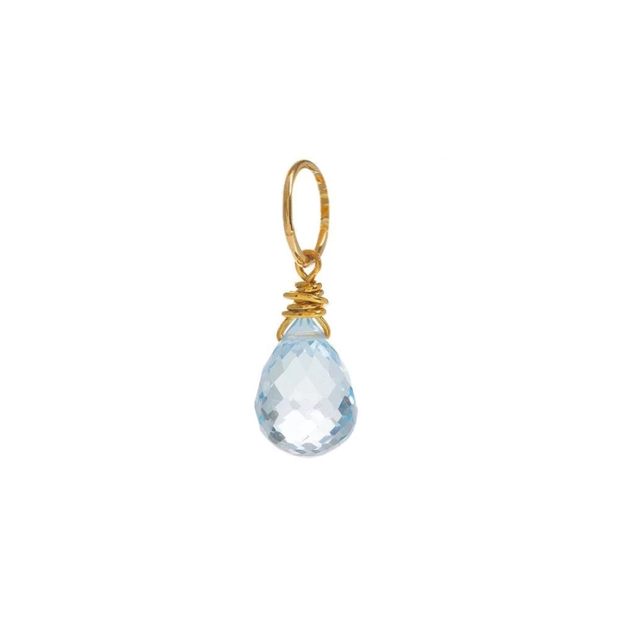 "Freya Rose Women's Blue Topaz Charm Jewelry – Elegant Sterling Silver Pendant"