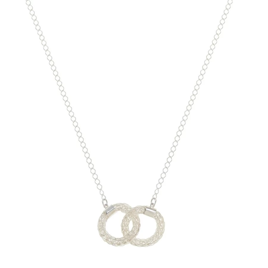 Freya Rose Silver Woven Kindred Necklace for Women - Elegant Handcrafted Jewelry