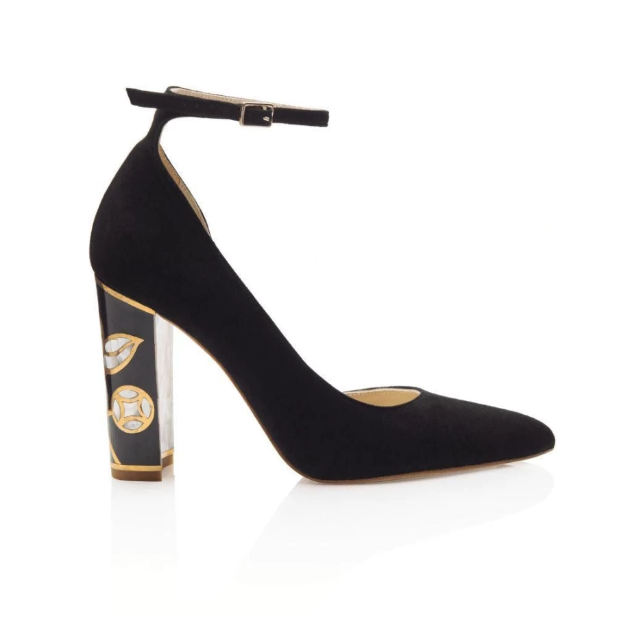 Freya Rose Women's Rene-Pearl Heel Elegant Pearl-Embellished High Heels