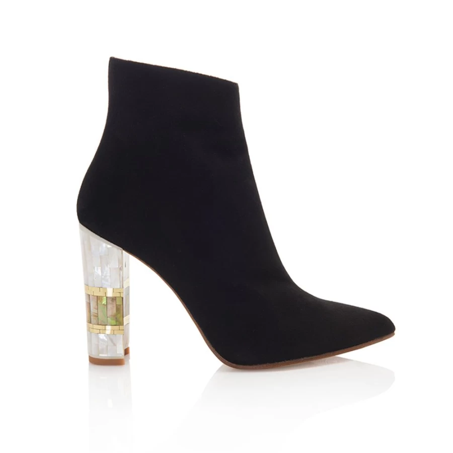 Freya Rose Women's Jasmine Noir-Pearl Heel - Elegant High Heel Shoes