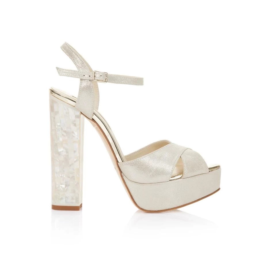 Freya Rose Women's Bonnie Pearl Heel - Elegant Pearl Embellished High Heel Shoes