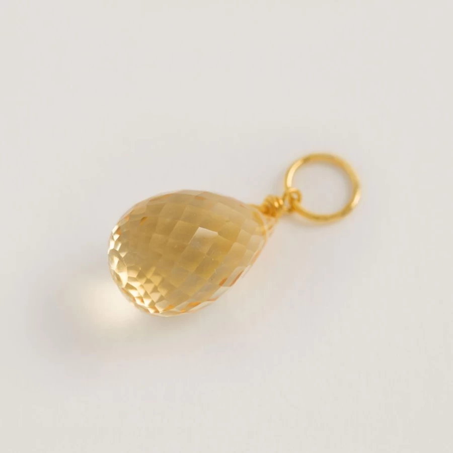 Freya Rose Women's Citrine Charm Necklace - Elegant Gemstone Jewelry