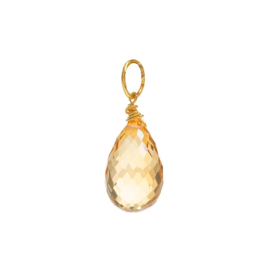 Freya Rose Women's Citrine Charm Necklace - Elegant Gemstone Jewelry