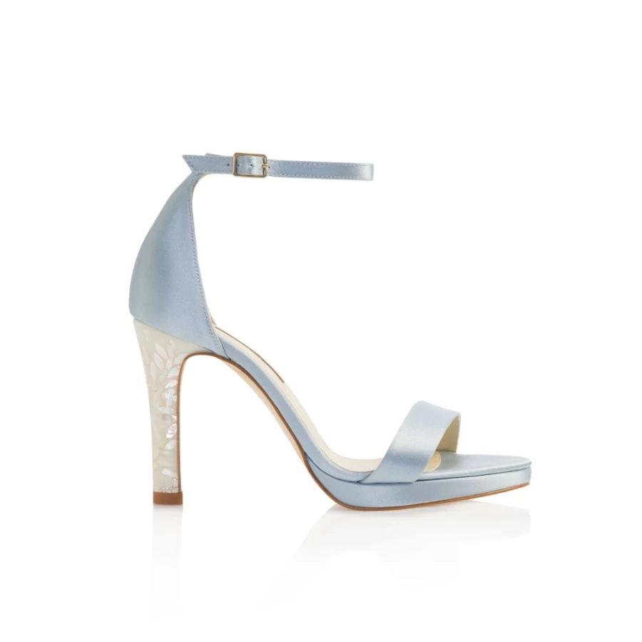 Freya Rose Women's Blue Pearl Heels - Fefe Bloom Elegant High Heels