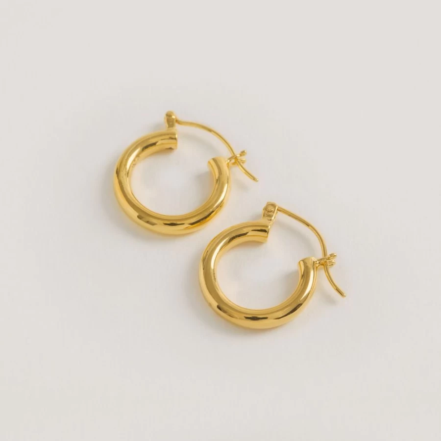 Freya Rose Gold Mini Hoops for Women - Elegant Small Gold Hoop Earrings