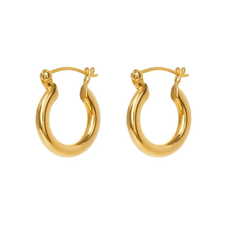 Freya Rose Gold Mini Hoops for Women - Elegant Small Gold Hoop Earrings
