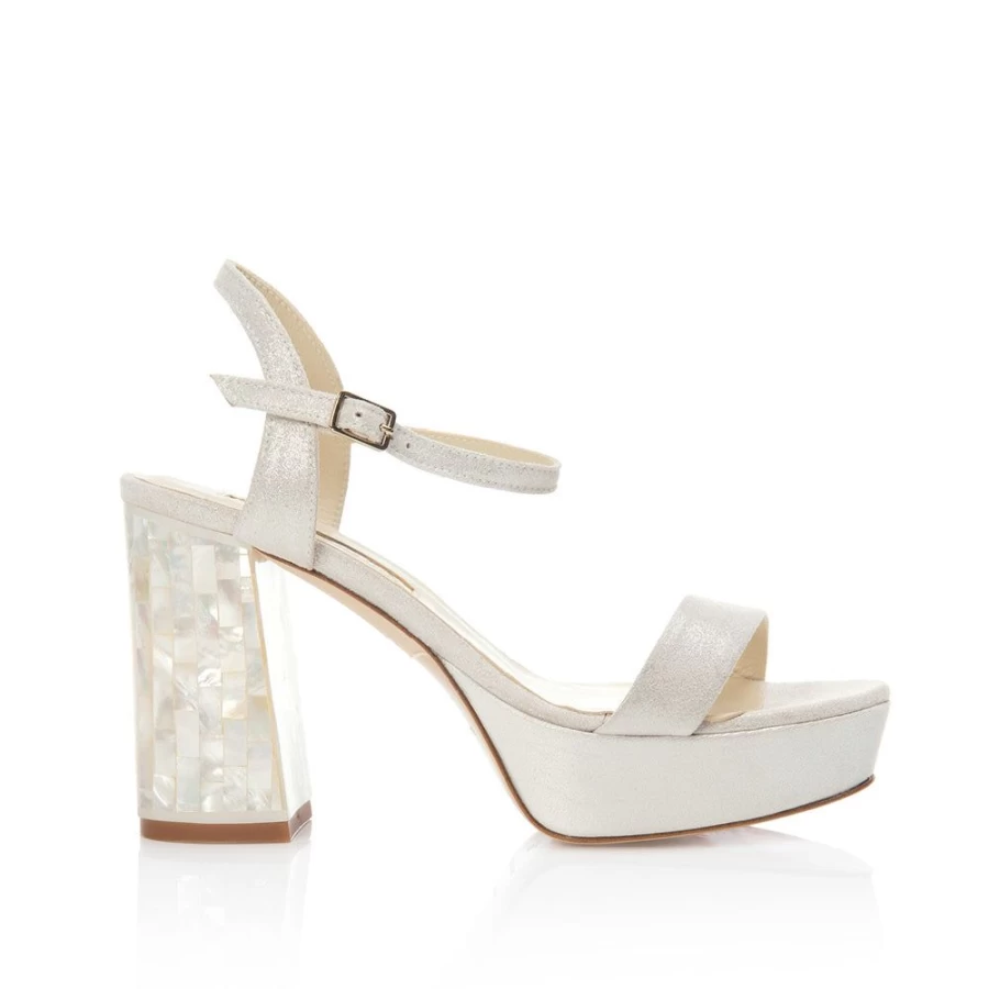Freya Rose Women's Gigi Ivory-Pearl Heels - Elegant Pearl Embellished High Heels