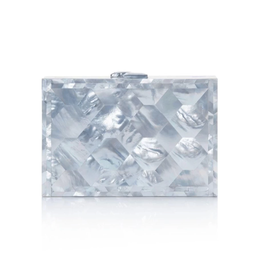 Freya Rose Athena Pale Blue Mother Of Pearl Handbag for Women